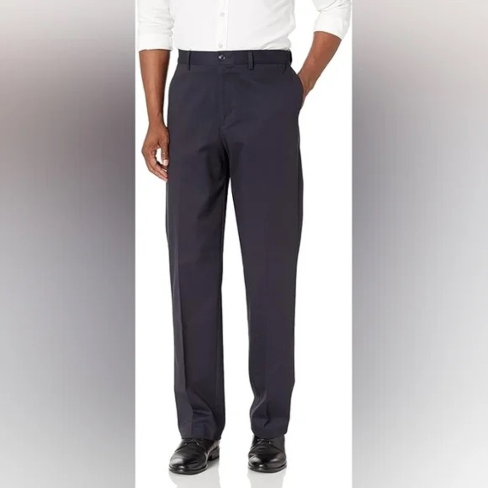 Savane Men’s‎ Pants Flat Front Black Size 42x30